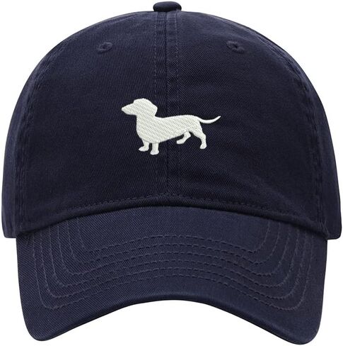 Men's Baseball Cap Dachshund Embroidered Washed Cotton Vintage Dad Gifts Hat in Kuwait