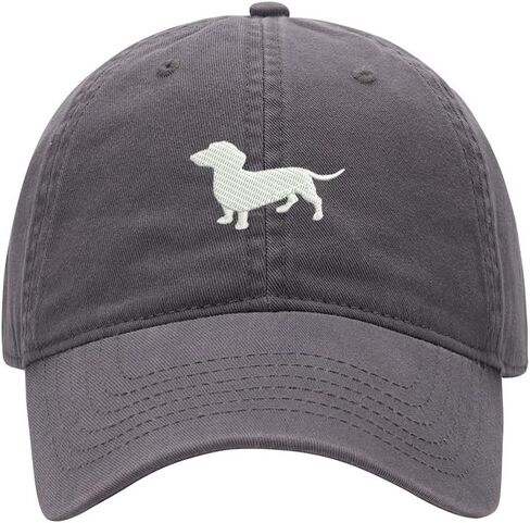 Men's Baseball Cap Dachshund Embroidered Washed Cotton Vintage Dad Gifts Hat in Kuwait