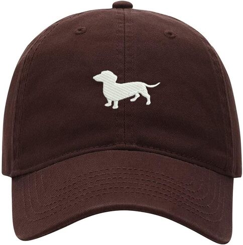 Men's Baseball Cap Dachshund Embroidered Washed Cotton Vintage Dad Gifts Hat in Kuwait