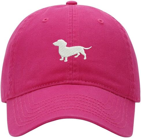 Men's Baseball Cap Dachshund Embroidered Washed Cotton Vintage Dad Gifts Hat in Kuwait