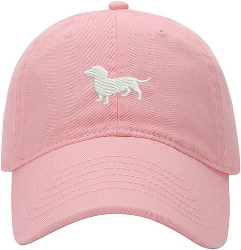 Men's Baseball Cap Dachshund Embroidered Washed Cotton Vintage Dad Gifts Hat in Kuwait