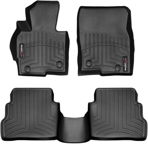 WeatherTech Custom Fit FloorLiners for Mazda CX-5-1st & 2nd Row (44419-1-2), Black in Saudi Arabia