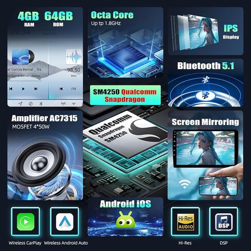 1G+32G Android 13 Car Stereo with Wireless Apple Carplay Android Auto for 2008-2012 Ford Escape Mazda Tribute 9 Inch Touchscreen Car Radio with GPS Navigation WiFi HiFi Bluetooth FM RDS Backup Camera in Saudi Arabia