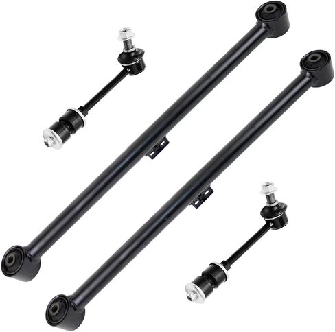 محور ديترويت - قضبان التحكم الخلفية لأذرع التحكم لسيارة Toyota 2003-2018 4Runner FJ Cruiser 2005-2009 Lexus GX470، 2 ذراع تحكم سفلي 2 استبدال وصلات شريط Sway in Saudi Arabia