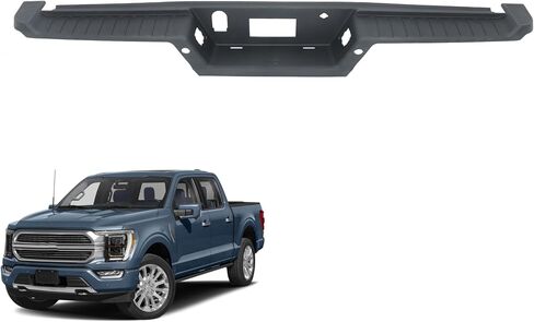 GXYWADY Black Rear Bumper Top Step Pad Cover Replacement for F-150 2021 2022 2023 Replacement for ML3Z17B807DB with Tow with Park Assist Sensor Holes in Saudi Arabia