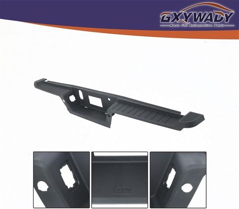 GXYWADY Black Rear Bumper Top Step Pad Cover Replacement for F-150 2021 2022 2023 Replacement for ML3Z17B807DB with Tow with Park Assist Sensor Holes in Saudi Arabia