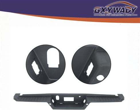 GXYWADY Black Rear Bumper Top Step Pad Cover Replacement for F-150 2021 2022 2023 Replacement for ML3Z17B807DB with Tow with Park Assist Sensor Holes in Saudi Arabia