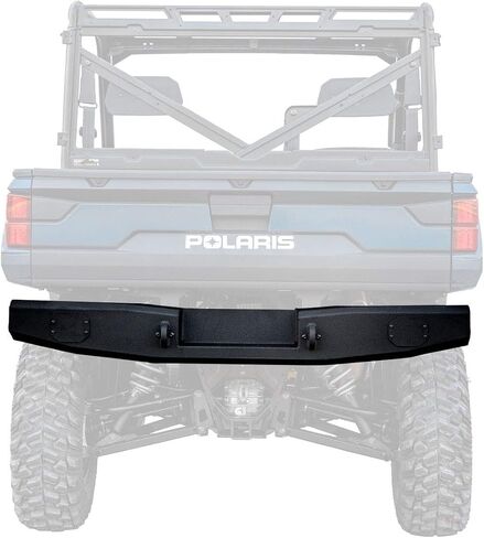 مصد خلفي SuperATV Winch جاهز لـ 2013-2019 Polaris Ranger XP 900، 2014-2019 Ranger XP 900 Crew، 2 حوامل على شكل حرف D، صفائح معدنية سميكة 3 مم، أسود متجعد، انظر الملاءمة، صنع في الولايات المتحدة الأمريكية in Saudi Arabia