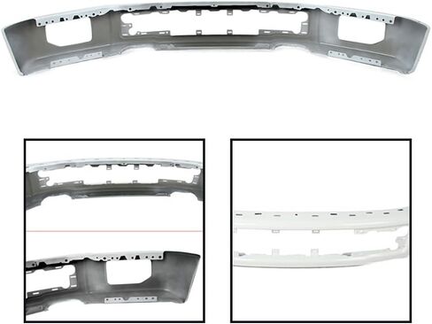 Oxford White Steel Front Bumper Compatible with 2015-2017 Ford F150 Truck Face Bar W/Fog Light Holes Replace for FL3Z17757FAPTM，FO1002424 in Saudi Arabia