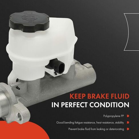 A-Premium Brake Master Cylinder with Reservoir and Sensor Compatible with Chevrolet and Pontiac Vehicles - Impala 2000-2005, Grand Prix 2006-2008 - Replace# 18042406, 18060783 in Saudi Arabia