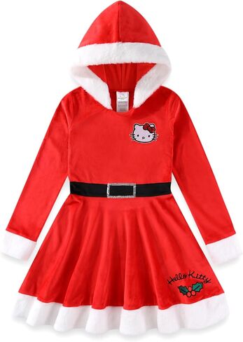 Hello Kitty Sanrio Girls Holiday Cosplay Hooded Long Sleeve Dress for Big Kids in Saudi Arabia