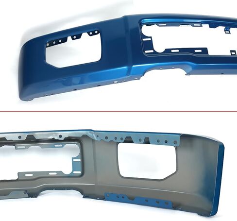 المصد الأمامي من الفولاذ الأبيض من أكسفورد متوافق مع شريط وجه شاحنة Ford F150 2015-2017 مع فتحات ضوء الضباب لاستبدال FL3Z17757FAPTM، FO1002424 in Kuwait