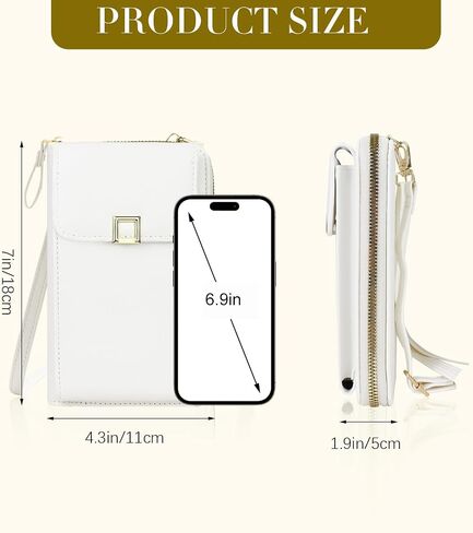 Small Crossbody Bags for Women, PU Leather Phone Purse Wallet, Mini Crossbody Purse with Adjustable Shoulder Strap in Saudi Arabia