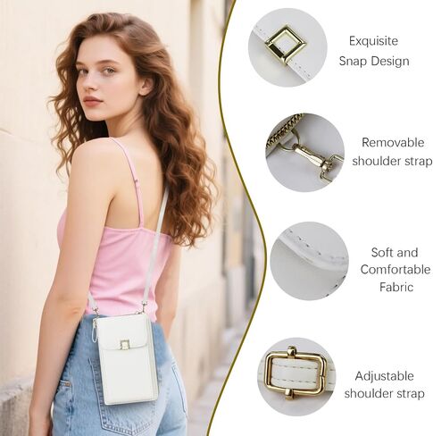 Small Crossbody Bags for Women, PU Leather Phone Purse Wallet, Mini Crossbody Purse with Adjustable Shoulder Strap in Saudi Arabia