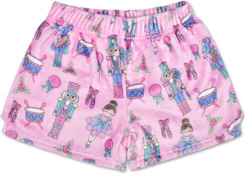 IScream Big Girls Silky Soft Plush Fun Print Fleece Shorts - Cozy Holiday Collection in Kuwait
