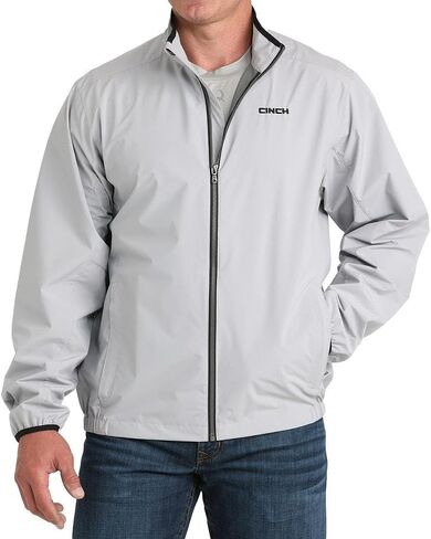 Cinch Men's Grey Zip Essentials Golf Jacket in Saudi Arabia