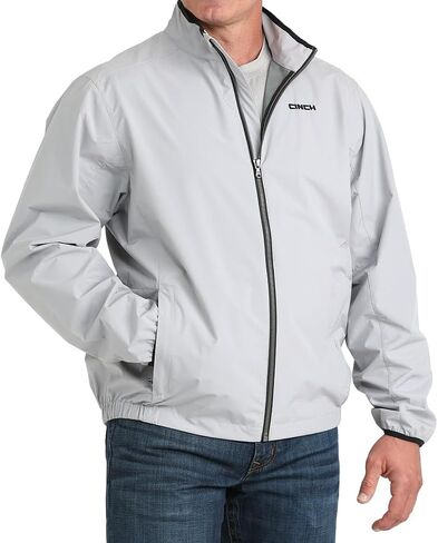 Cinch Men's Grey Zip Essentials Golf Jacket in Saudi Arabia