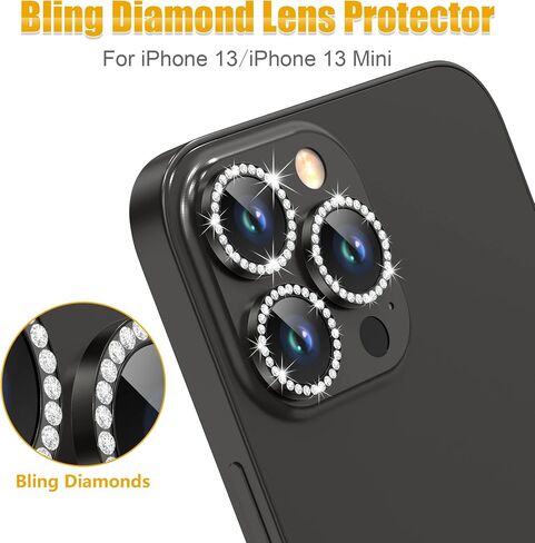 واقي عدسة الكاميرا AGVEE 3+3 لهاتف iPhone 15 Pro 6.1 بوصة / 15 Pro Max 6.7 بوصة، حلقة معدنية مصقولة 9H غطاء واقي كاميرا زجاجي عالي الدقة، أصلي in Kuwait