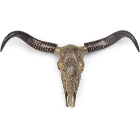 29x17 Inch Large Western Resin Cow Skull Wall Decor, Rustic Home Decor,Housewarming in Kuwait