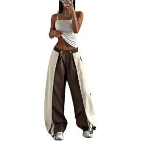 بنطال Verdusa النسائي ذو اللون الواسع والواسع للتمارين الرياضية وبنطلون طويل فضفاض in Kuwait