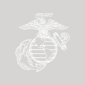United States Marine Corps Design Car Bumper Sticker, Weather Resistant Vinyl Decal for car, Laptop, Window, Tank - 12 Inches in Kuwait