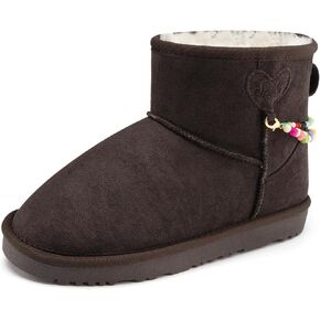 Stelle Girls Faux Fur Snow Boots Warm Winter with DIY Charm Chains Ankle Shoes for Little/Big Kids in Kuwait