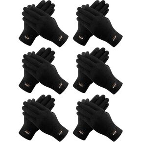 6 Pairs Winter Gloves Thermal Stretchable Knit Gloves Upgraded Touch Screen Warm Gloves for Men Women in Saudi Arabia