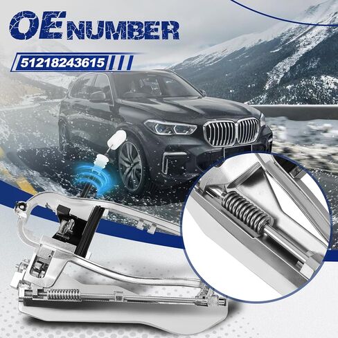 حامل مقبض الباب الخارجي، جانب السائق الخلفي الأيسر، متوافق مع BMW X5 E53 2000-2006، استبدل OE 51228243635 in Saudi Arabia