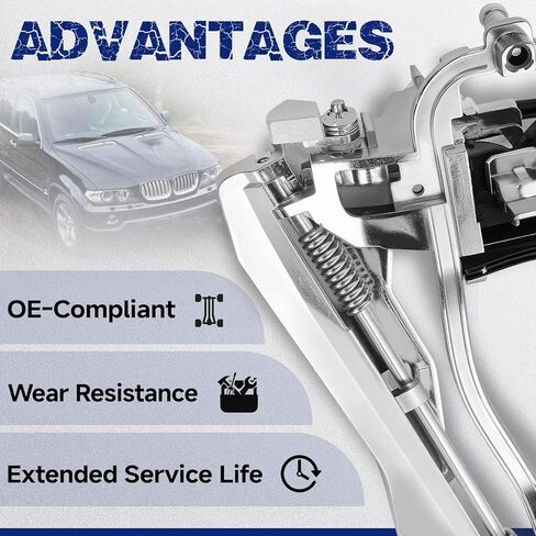 حامل مقبض الباب الخارجي، جانب السائق الخلفي الأيسر، متوافق مع BMW X5 E53 2000-2006، استبدل OE 51228243635 in Saudi Arabia