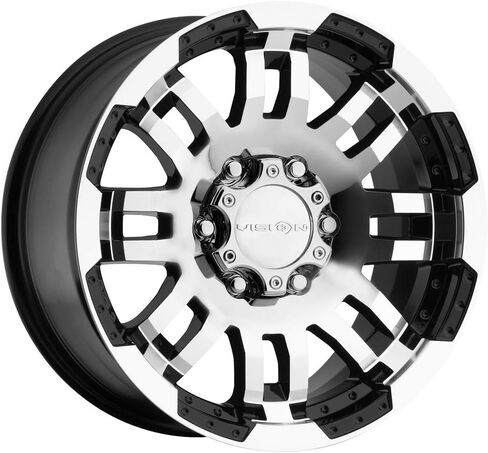 Vision Warrior 375 Gloss Black Machined Face Wheel (17x8.5"/6x114.3mm) in Saudi Arabia