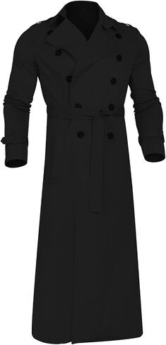 Trench Coat Men 2025 Winter Lapel Long Jacket Double Breasted Overcoat Soft Elegant Casual Windbreaker in Saudi Arabia