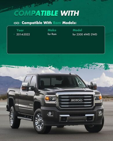 SCTIOO 2 "مجموعة الفواصل الفولاذية للمستوى الخلفي لـ 2014-2022 لدودج لرام 2500 2WD 4WD in Saudi Arabia