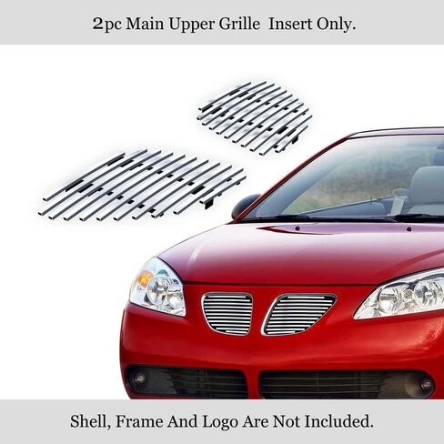 APS Compatible with Pontiac G6 2005-2009 Main Upper Stainless Steel Chrome Polished 8x6 Horizontal Billet Front Grill Grille Insert S18-S85158P in Saudi Arabia