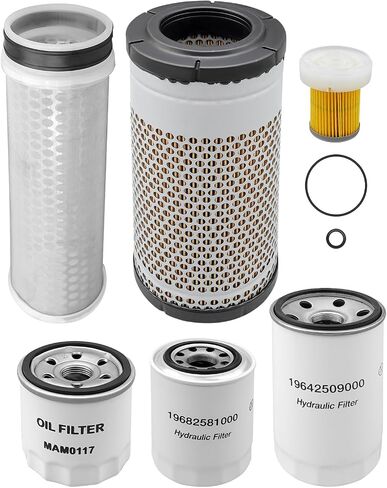 Maintenance Filter Kit Fit for Mahindra 1626 HST L3 1.3L 1318CC 80.4CID Replace MAM0117 9806000001 10400511200 19690531100 19682581000 19642509000, Tractor Filters Kit in Saudi Arabia