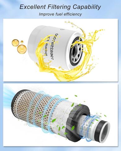 Maintenance Filter Kit Fit for Mahindra 1626 HST L3 1.3L 1318CC 80.4CID Replace MAM0117 9806000001 10400511200 19690531100 19682581000 19642509000, Tractor Filters Kit in Saudi Arabia