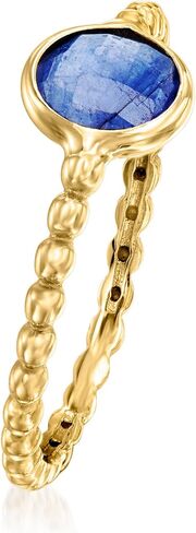 Ross-Simons 1.00 Carat Sapphire Beaded Ring in 14kt Yellow Gold in Saudi Arabia