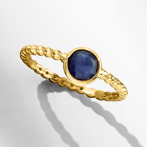 Ross-Simons 1.00 Carat Sapphire Beaded Ring in 14kt Yellow Gold in Saudi Arabia