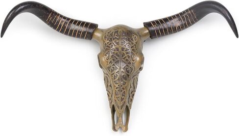 29x17 Inch Large Western Resin Cow Skull Wall Decor, Rustic Home Decor,Housewarming in Kuwait