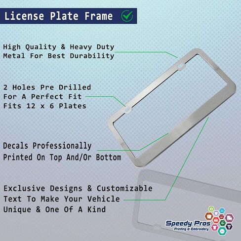 Metal License Plate Frame Bug Ride Car Ladybug Animal Metal Tag Holder Car Accessories Chrome 2 Holes 1 Frame in Saudi Arabia