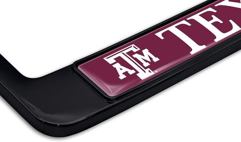 Elektroplate Officially Licensed – Texas A&M University Aggies Black Metal License Plate Frame with Logos affixed | Premium Metal Car Tag Holder | Weather-Proof Automotive Accessory in Saudi Arabia