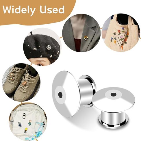 DECYOOL 30PCS Metal Locking Pin Backs, Pin Keepers Clasp Pin Backs Locking Buckles for Brooch DIY Crafts Badges Enamel Lapel Needles Pin Lock in Kuwait