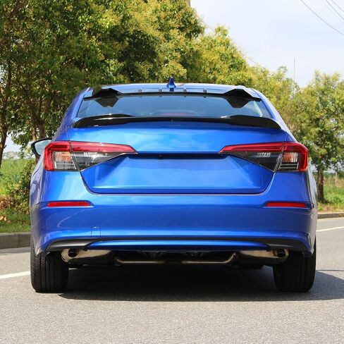 FREEMOTOR802 Rear Trunk Spoiler Compatible with 2022-2025 Honda Civic 11th Gen Sedan, SI RS Style Matte Black ABS Plastic Deck Lid Spoiler Rear Trunk Boot Tail Lip Wing in Saudi Arabia