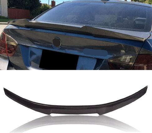 Trunk Rear Spoiler Compatible with 2007-2013 BMW E92 3 Series 325i 328i 335i 335i Xdrive M3 2 Door Coupe Carbon Fiber Black M4 Style Trunk Spoiler Wing in Saudi Arabia