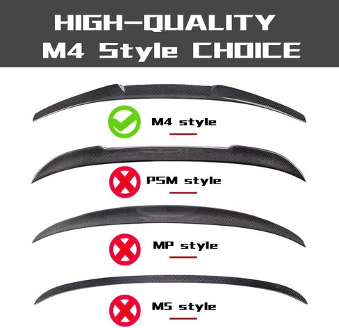 Trunk Rear Spoiler Compatible with 2007-2013 BMW E92 3 Series 325i 328i 335i 335i Xdrive M3 2 Door Coupe Carbon Fiber Black M4 Style Trunk Spoiler Wing in Saudi Arabia