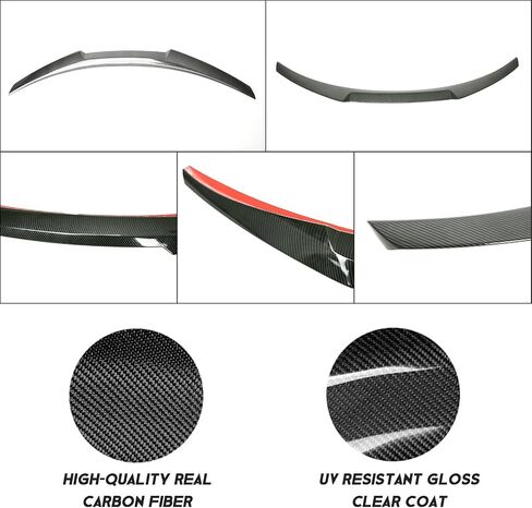 Trunk Rear Spoiler Compatible with 2007-2013 BMW E92 3 Series 325i 328i 335i 335i Xdrive M3 2 Door Coupe Carbon Fiber Black M4 Style Trunk Spoiler Wing in Saudi Arabia