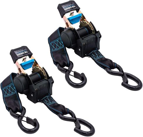 Tie Down | 13995-BLK Retractable Straps | (2) 2"x43" Retractable Boat Transom Straps | Self-Storing Watercraft Tie-Downs in Saudi Arabia