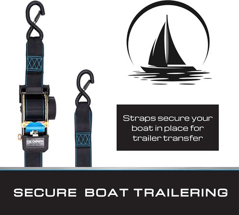 Tie Down | 13995-BLK Retractable Straps | (2) 2"x43" Retractable Boat Transom Straps | Self-Storing Watercraft Tie-Downs in Saudi Arabia