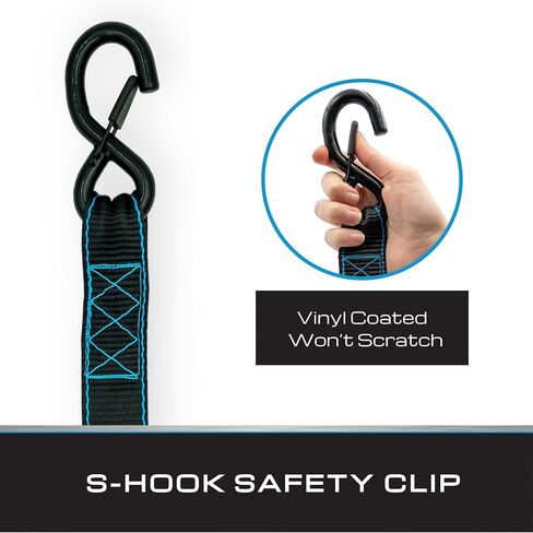 Tie Down | 13995-BLK Retractable Straps | (2) 2"x43" Retractable Boat Transom Straps | Self-Storing Watercraft Tie-Downs in Saudi Arabia