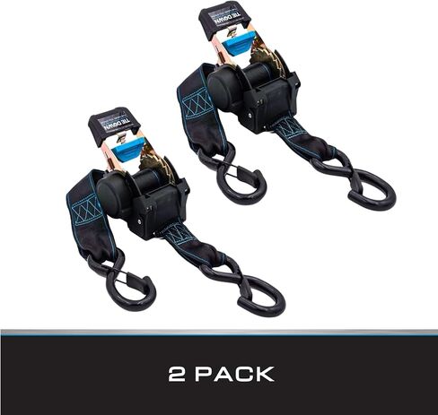 Tie Down | 13995-BLK Retractable Straps | (2) 2"x43" Retractable Boat Transom Straps | Self-Storing Watercraft Tie-Downs in Saudi Arabia