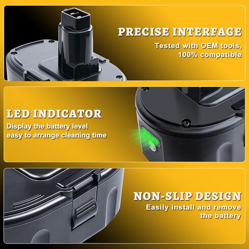 6.5Ah DC9096 DC9098 Battery Replacement for Dewalt 18V XPR Battery Compatible with DC9099 DE9039 DE9095 DE9096 DE9098 DW9095 DW9096 DW9098 DE9503 (2Pack) in Kuwait